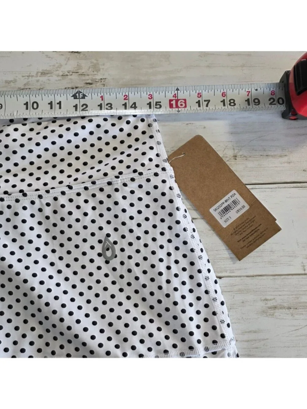 Dona Jo Polka Dot Athletic Skort NWT 3 Performance Golf Tennis Sport Pickleball - Picture 6 of 9